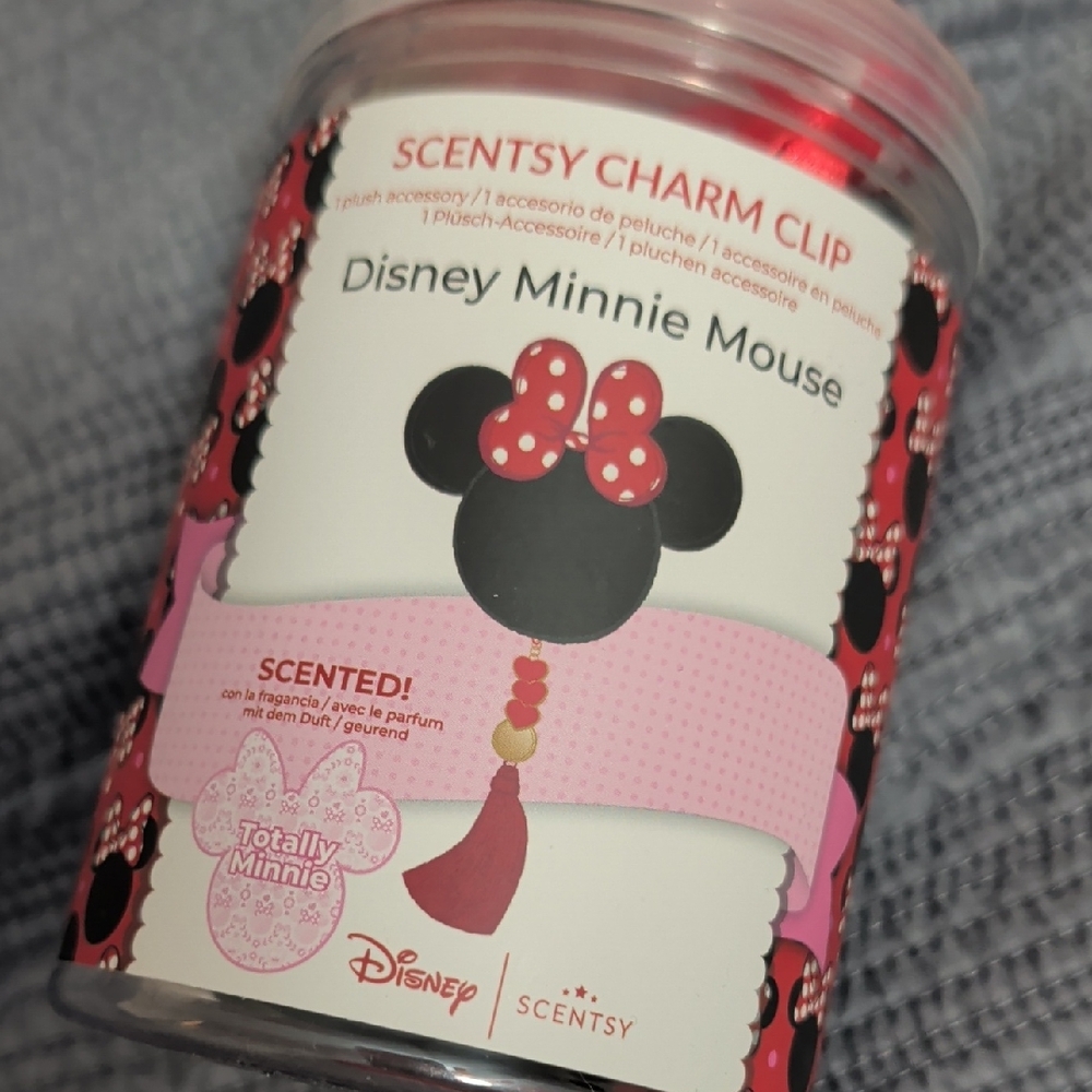 Scentsy Minnie Mouse Scented Charm Clip - Red and Black